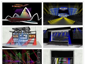 精品舞美背景設(shè)計與舞臺走秀的完美融合 T臺燈光音響及射燈SU模型解析